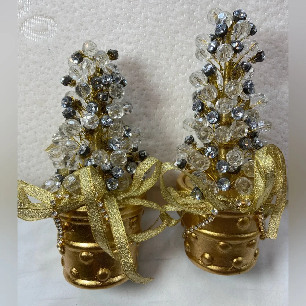 Decorative Tree Beads Crystals &‎ Rhinestones, Gold Pot